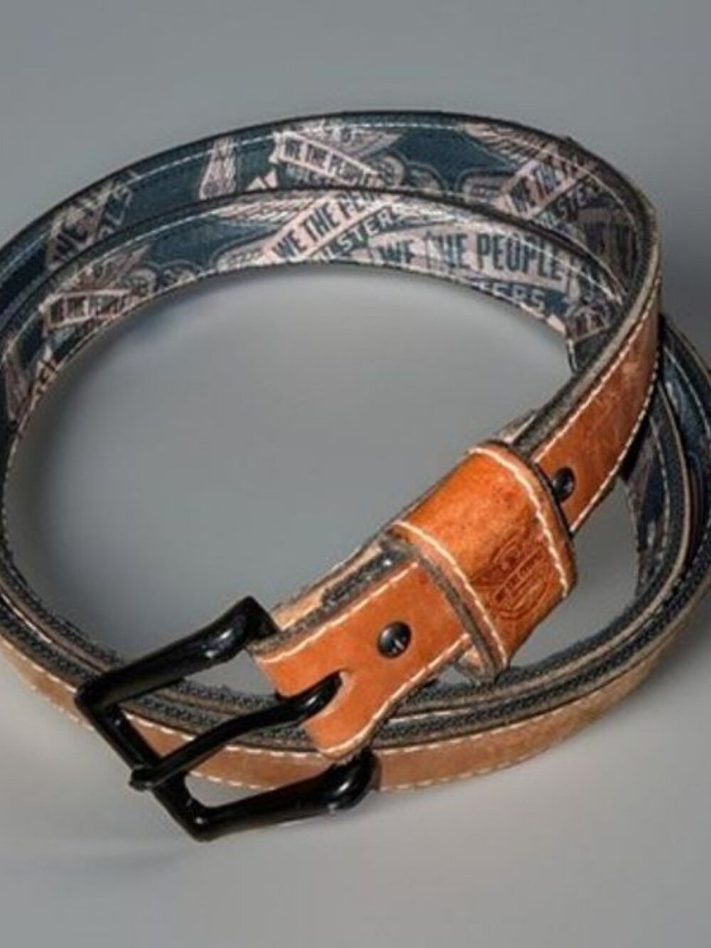 We The People Size 66 Independence Leather Holster Belt Reinforced Scuba Nylon